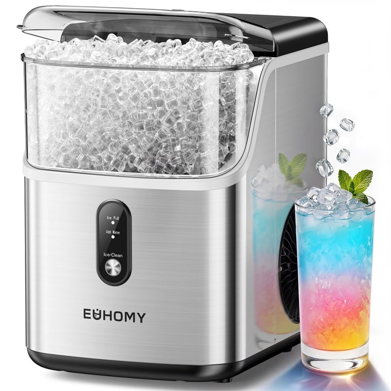 EUHOMY Countertop Nugget Ice Maker