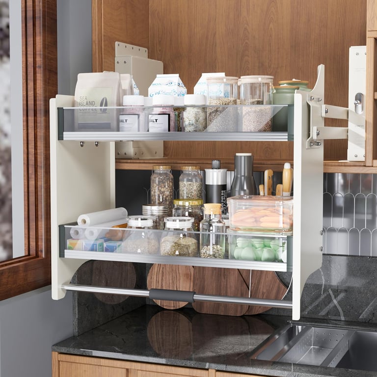 DPZM 22‑24in 2‑Tier Pull Down Shelf