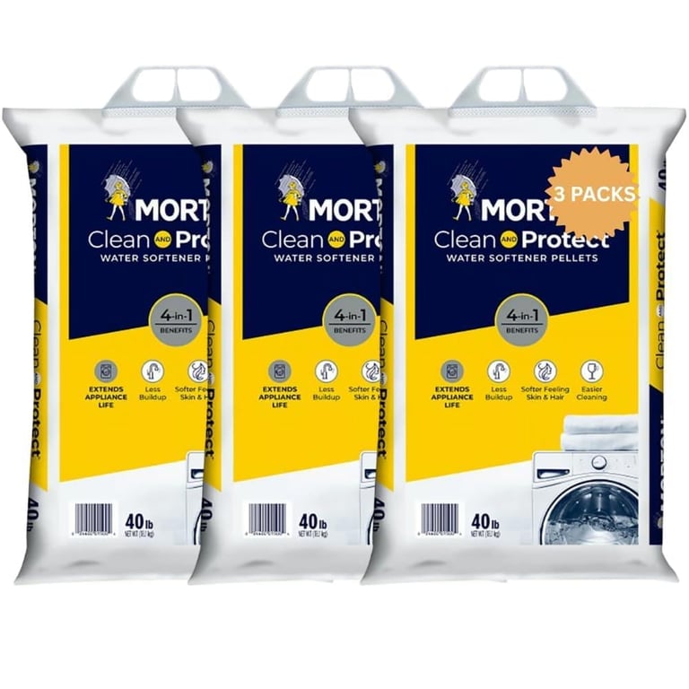 Morton Clean & Protect Salt Pellets – 3 Pack
