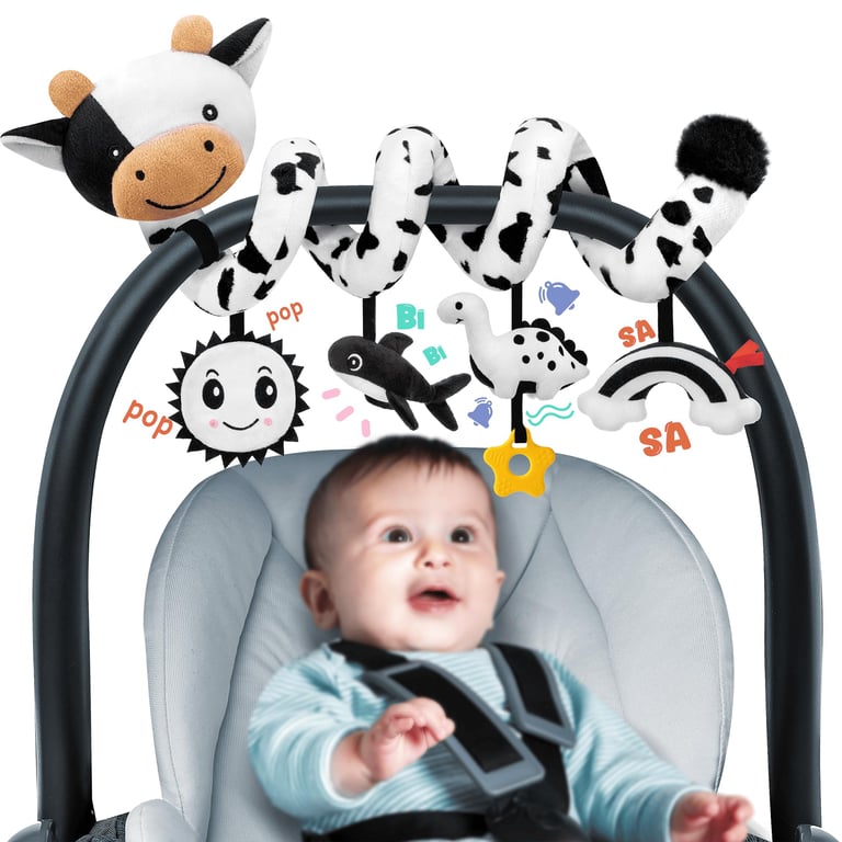 Stuffed Store Spiral Car Seat Cow Toy