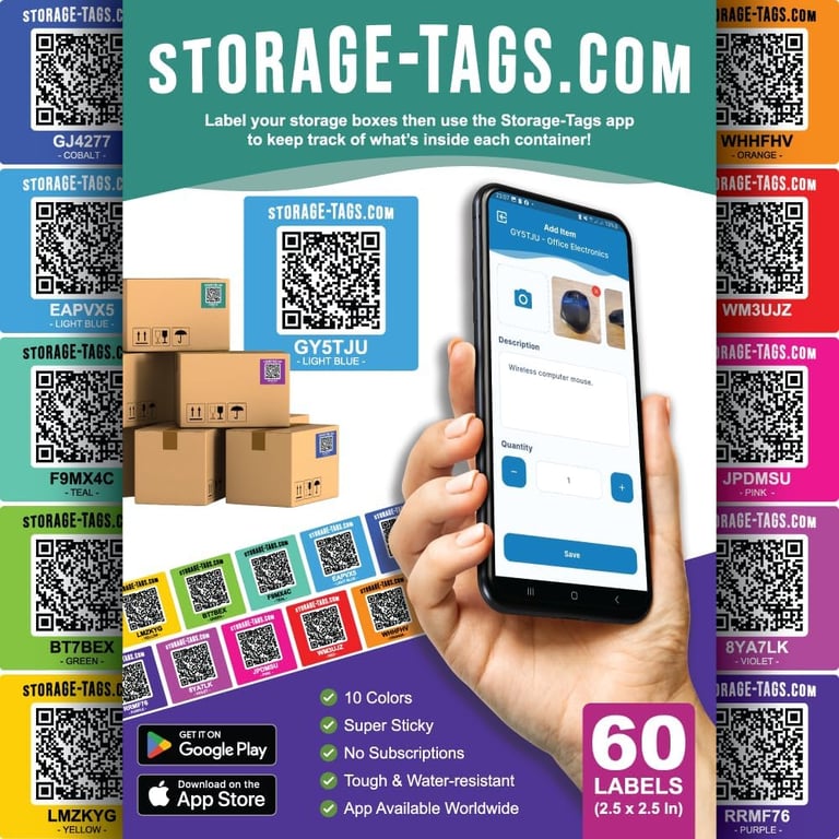 Storage‑Tags QR Tags