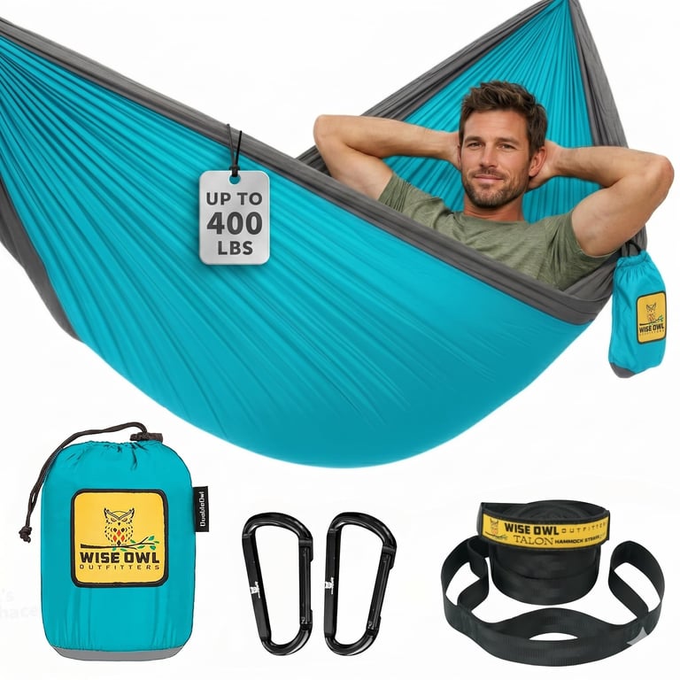 Wise Owl Single/Double Camping Hammock
