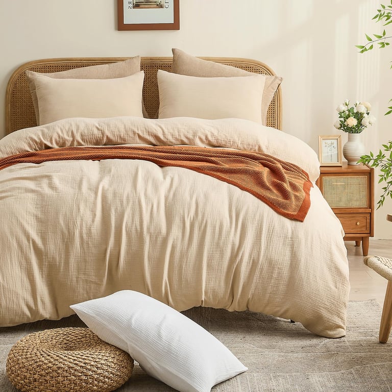 MEISHANG Muslin Cotton Duvet Cover