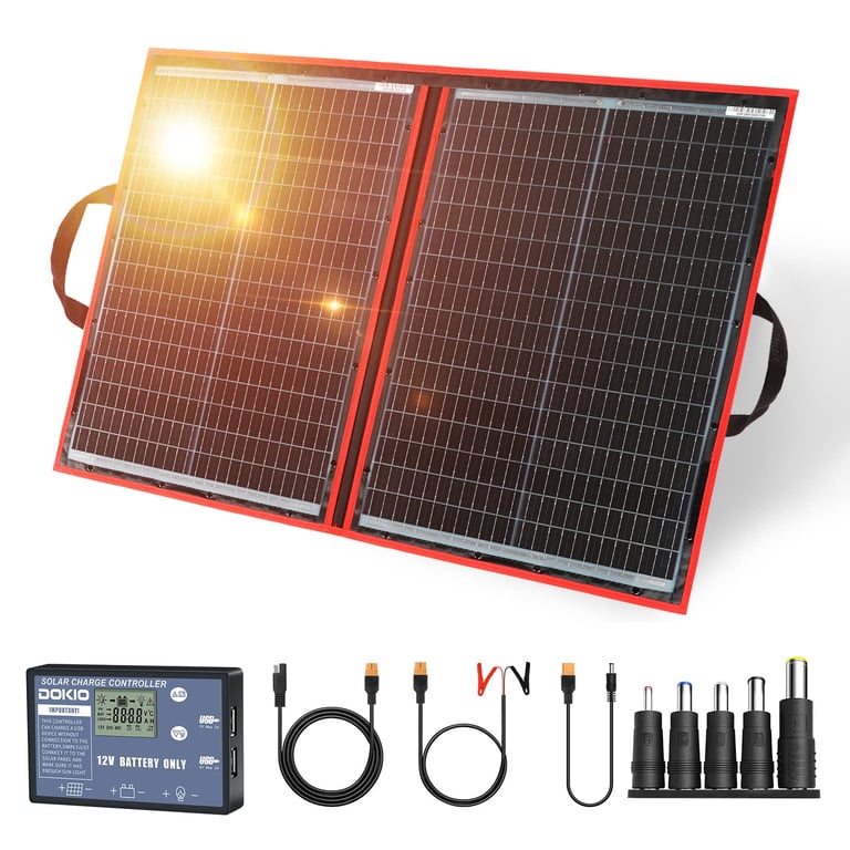 DOKIO 100W Foldable Solar Panel Kit