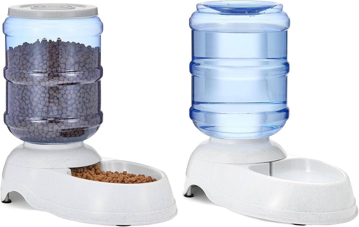 Amazon Basics Feeder & Water Set