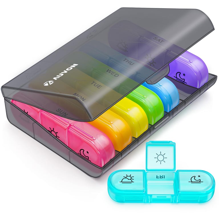 AUVON Weekly Pill Organizer