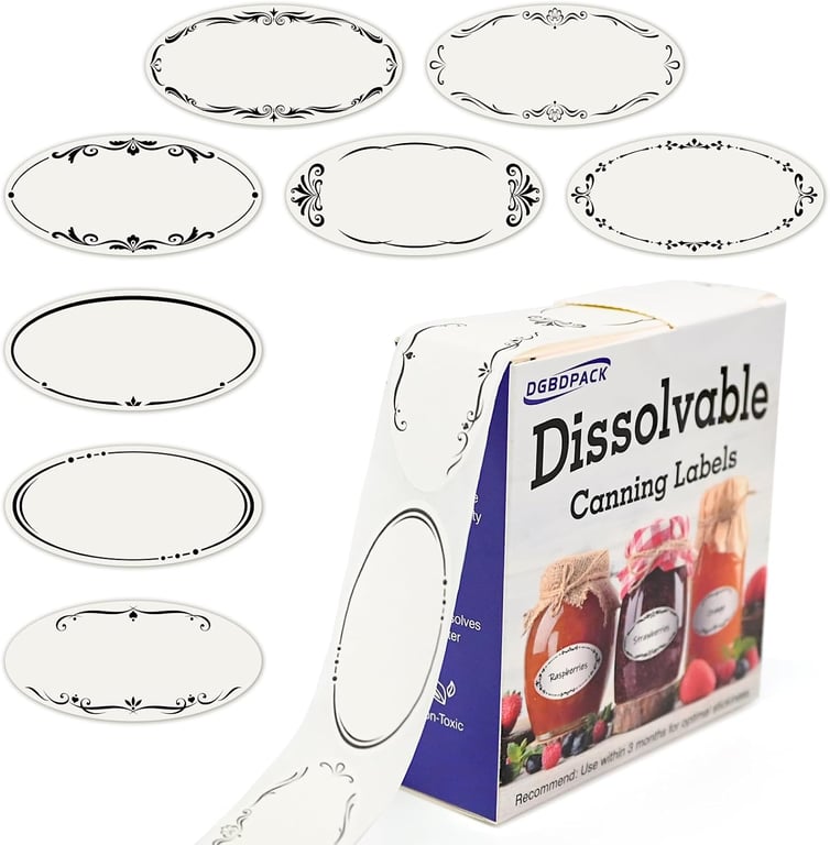 DGBDPACK Water‑Soluble Canning Labels