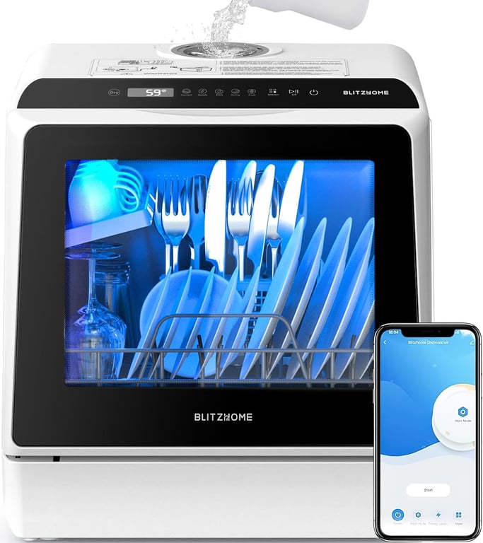 BLITZHOME Smart Countertop Dishwasher