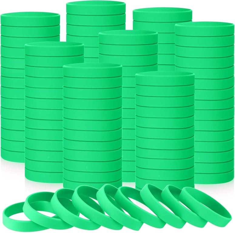 Liliful 100-Pack Green Wristbands