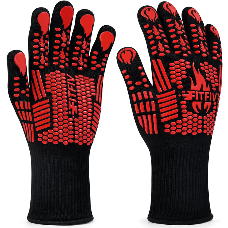 FITFIV Heat Resistant BBQ Gloves
