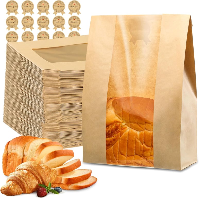 AZLTC Kraft Bread Bags