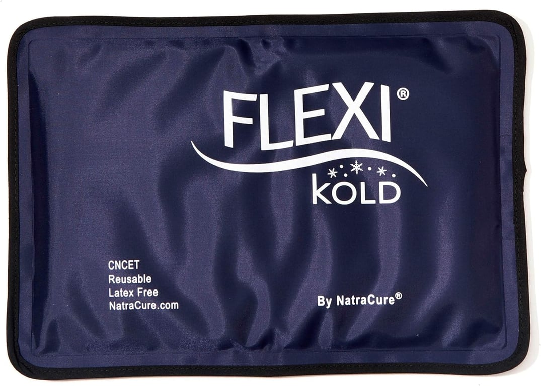 FlexiKold Gel Soft Flexible Ice Packs for Injuries - Reusable Freezer Cold Pack, Cold Compress & Cooling Gel Pad for Face, Shoulder, Hip, Leg, Arm, Ankle & Foot Injury - Medium - 7.5” x 11”