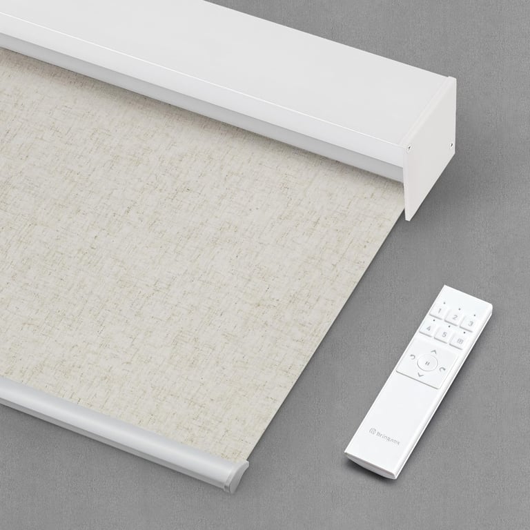 Bringnox Motorized Blinds with Remote, 100% Blackout, Voice Controlled