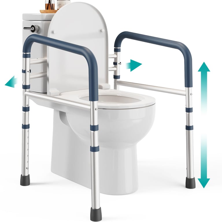 PELEGON Adjustable Toilet Safety Rails