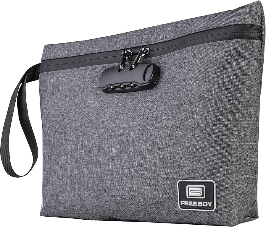 Smell Proof Bags,Odor Proof Bag/Combination Lock,Smell Odor Case Container | Free Boy 11.8"x8.6" waterproof bag High Quality Odor Proof Bag Activated carbon fiber lining black Keep Herbs Tea