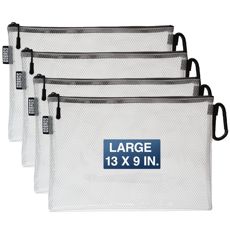 GOBAGS Clear Zipper Pouches