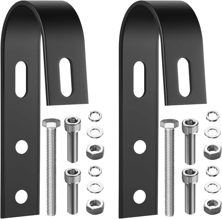 Anbte 2 Pack Solar Panel Fence Mounting Kit, for Balcony, Black