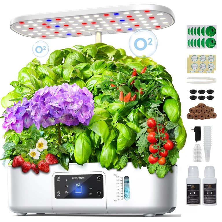 Ahopegarden 12-Pod Herb Garden with LCD