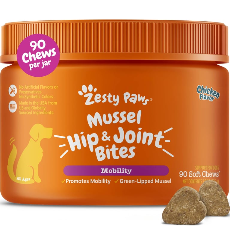 Zesty Paws Green Mussel Dog Chews