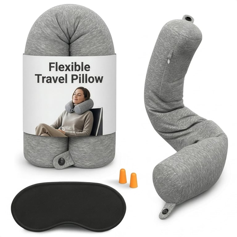 Twist Memory Foam Neck Pillow