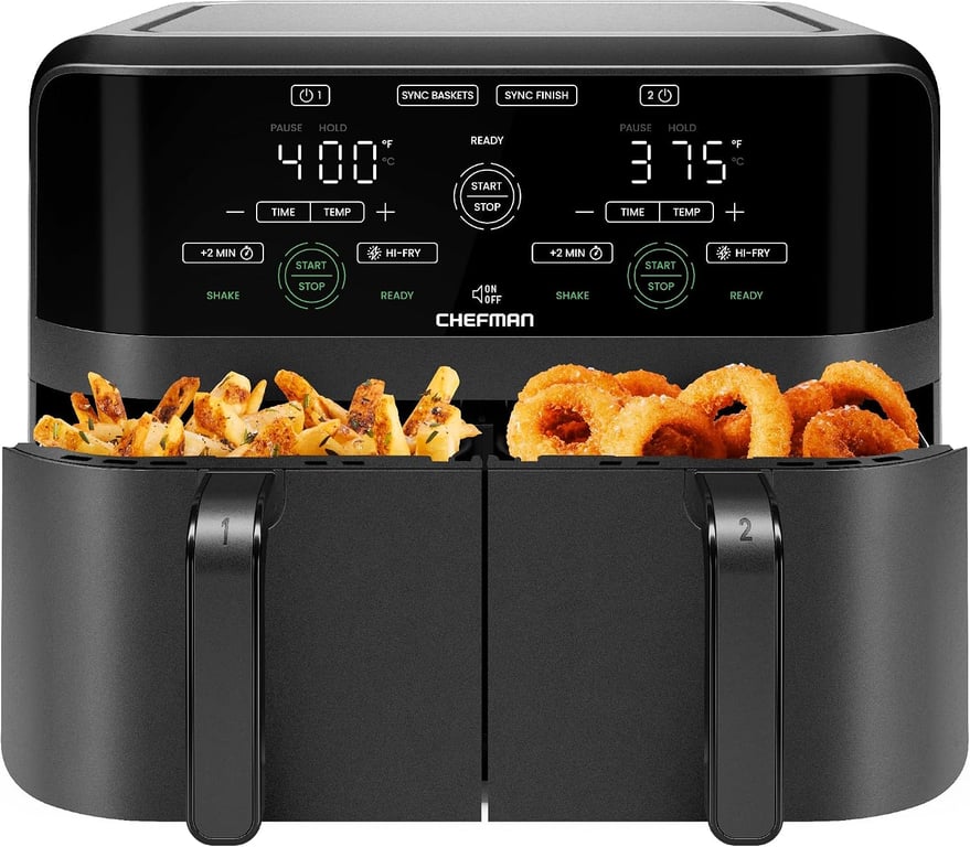 Chefman Dual Basket 6 Qt Air Fryer