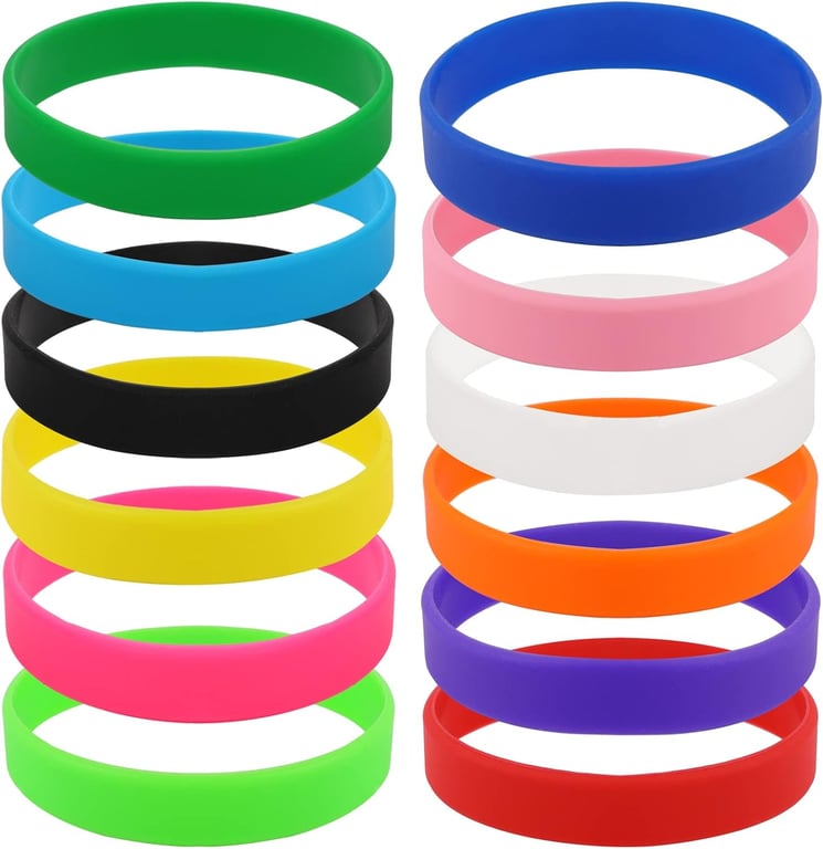 Vin Beauty 12-Pack Silicone Wristbands