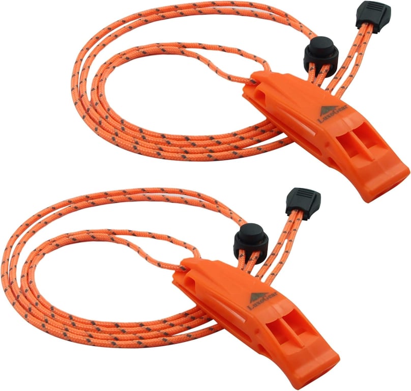 LuxoGear Emergency Whistles 2‑Pack