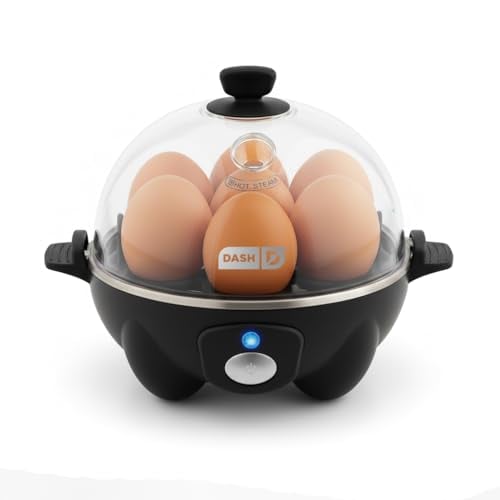 Dash Rapid Egg Cooker, 7 Hard Boiled Eggs, Black