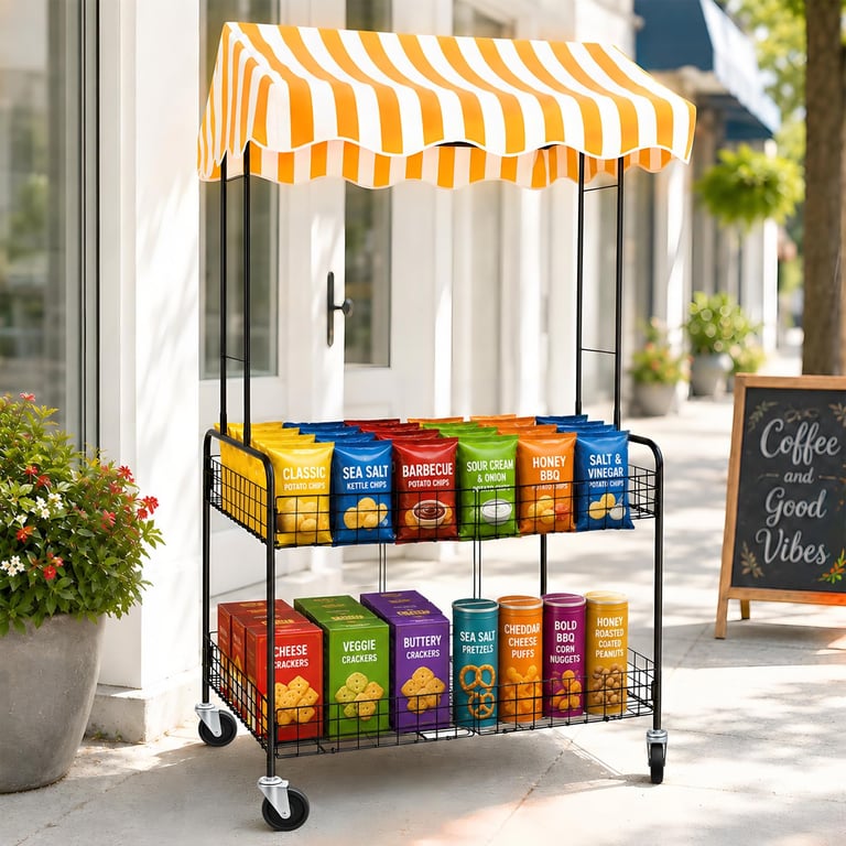 Folding Vendor Stall Cart