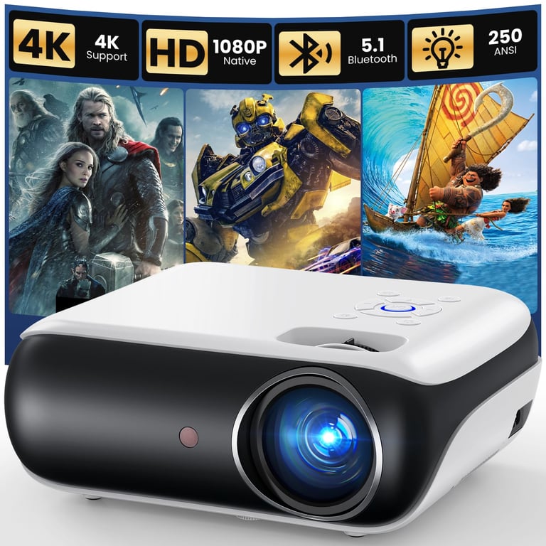 HAPPRUN Native 1080P Bluetooth Projector