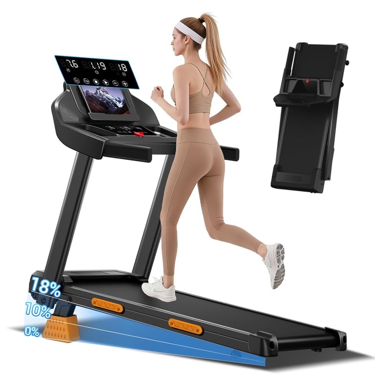 CURSOR FITNESS Foldable Treadmill