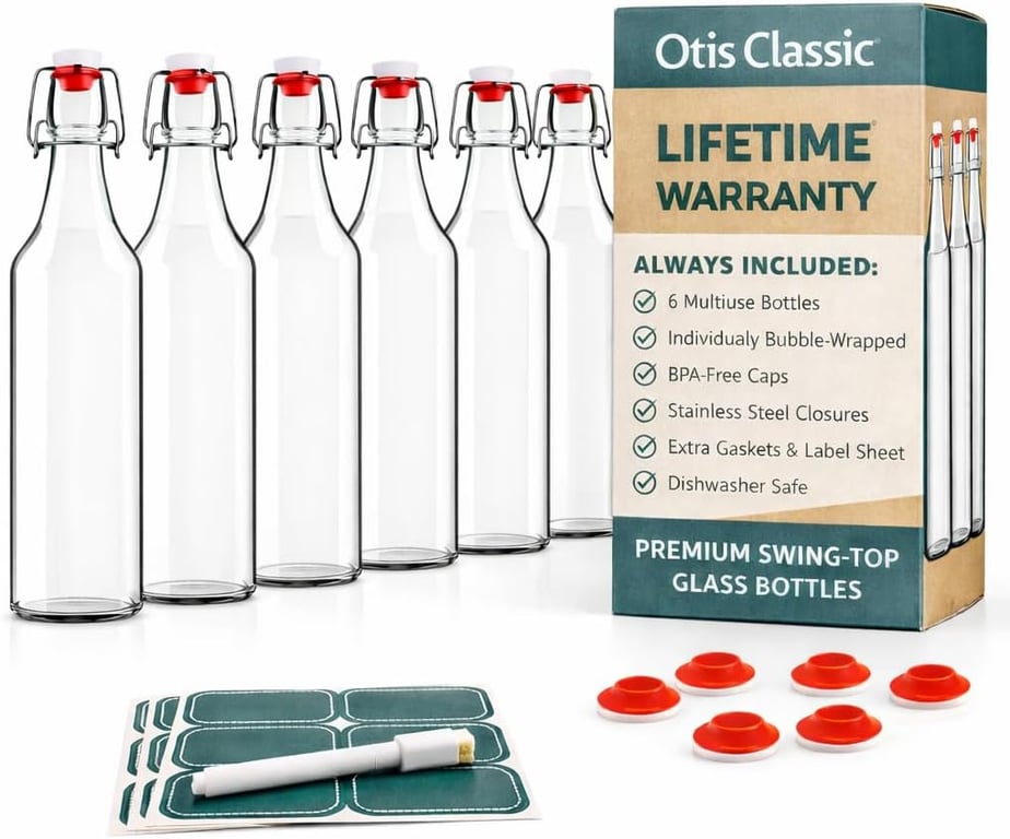 Otis Classic 16 oz Swing Top Bottles