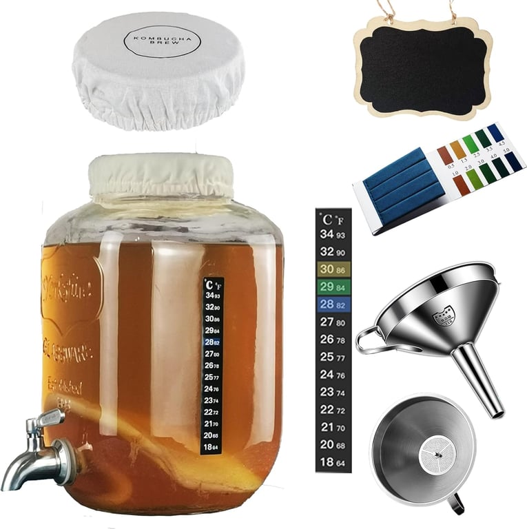 Kombucha Starter Kit with Glass Jar