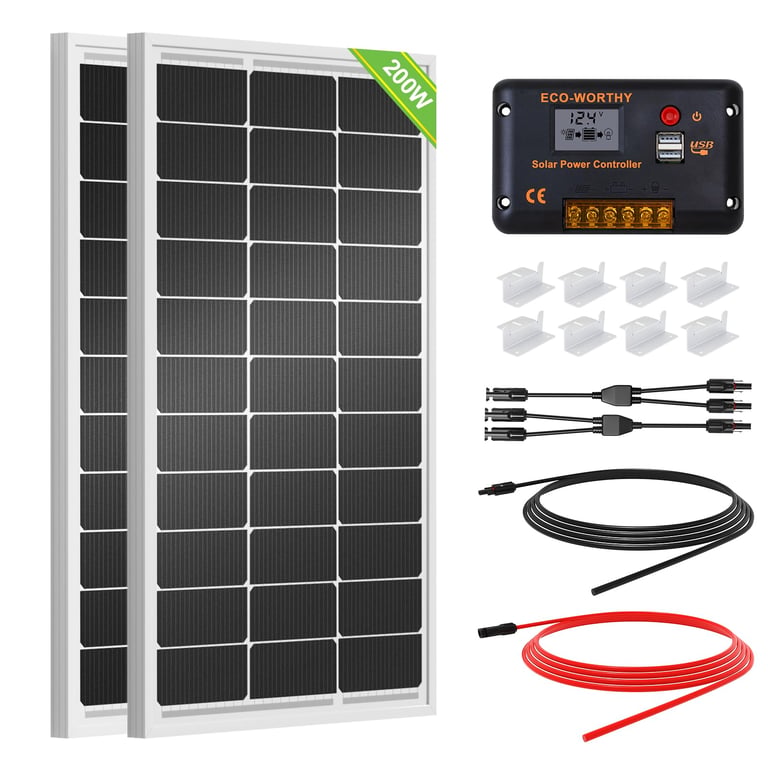 ECO‑WORTHY 200W Solar Panel Kit