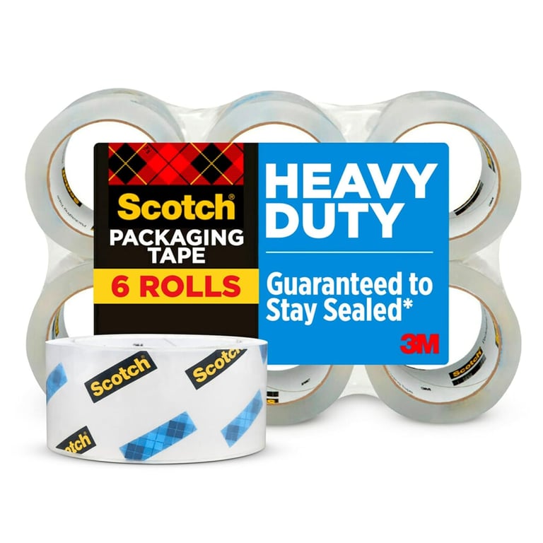 Scotch Heavy Duty Tape (6‑Roll, 54‑yd)