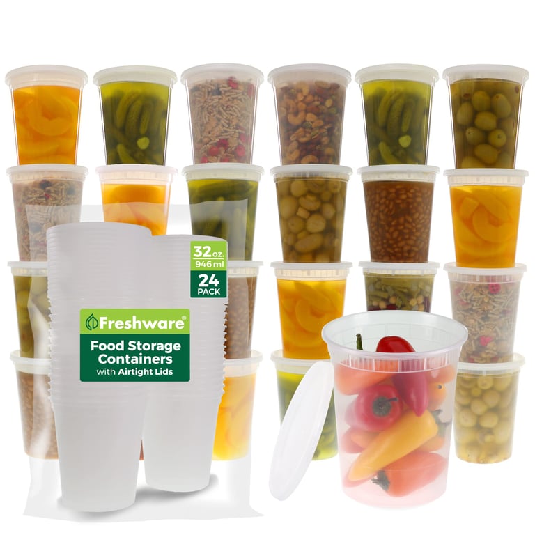 Freshware 24‑Pack Deli Food Containers