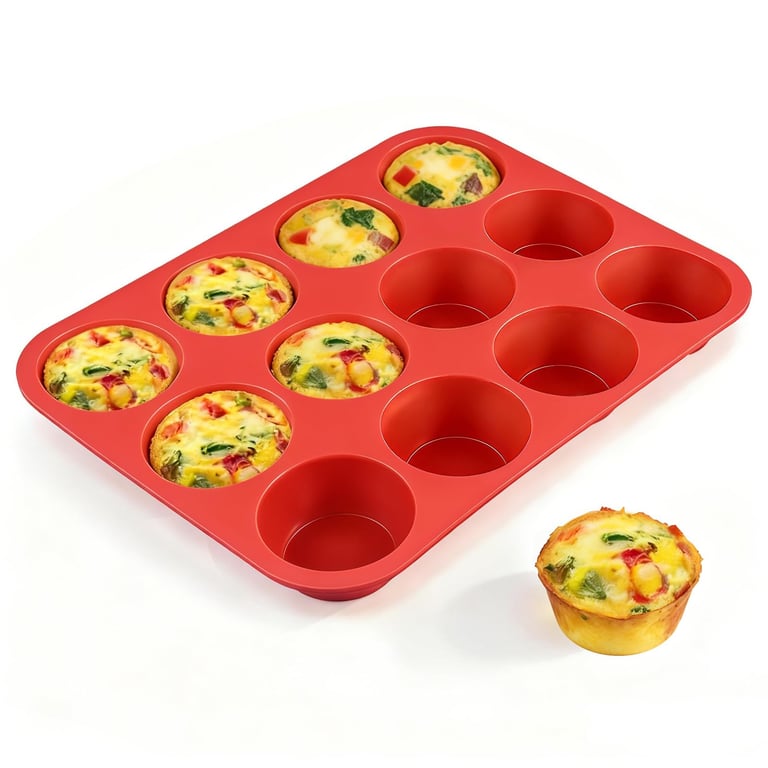 CAKETIME Silicone Muffin Pan