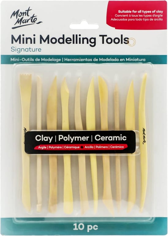Mont Marte Mini Clay Modeling Tools 10‑Piece