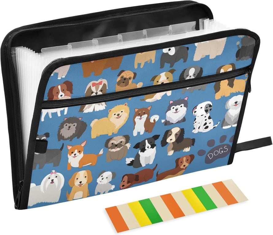 Dogs Expanding File Folder