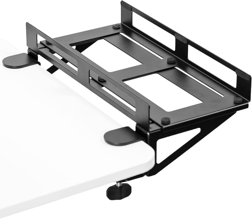 VIVO Black Clamp-on PC Desk Mount, MOUNT-PC07G