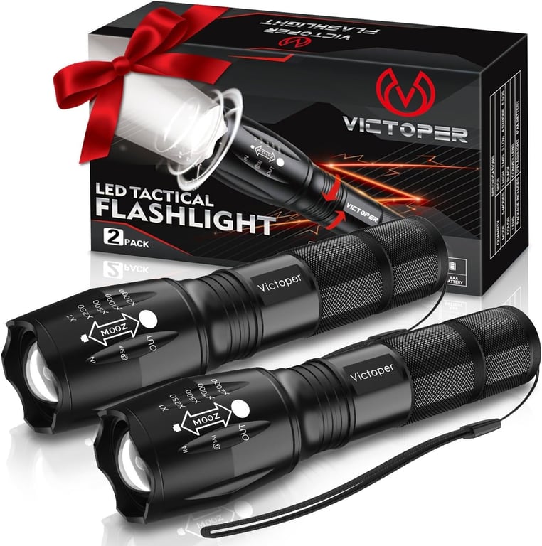 Victoper LED Flashlight 2-Pack