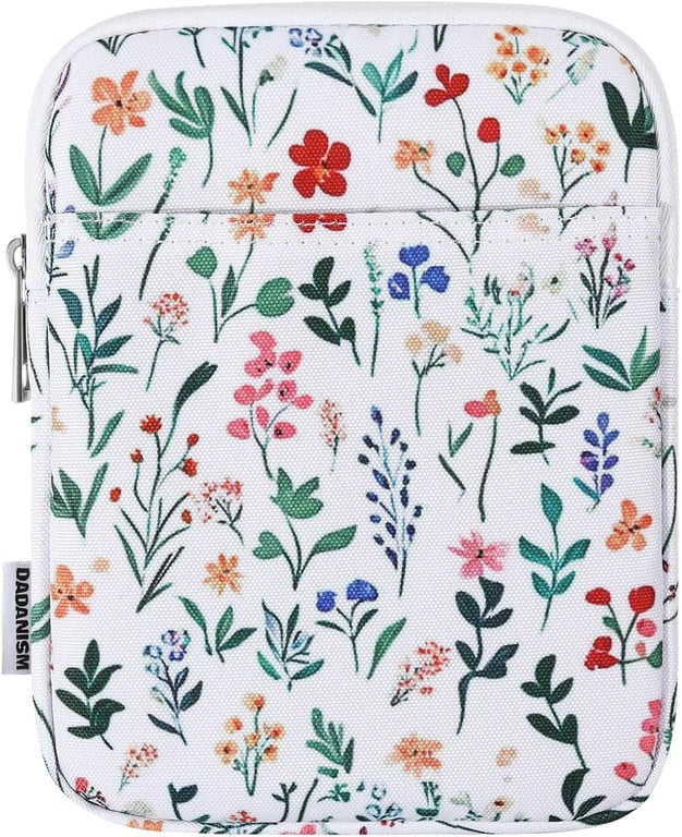 Dadanism 6-7 Inch Universal Padded Sleeve for eReader, Flowers