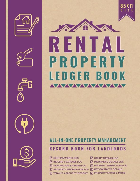Rental Ledger Book: Comprehensive Set of Logs for Property Managers & Landlords to Track Rent Payments, Income & Expenses, Insurance, Utilities & Much More
