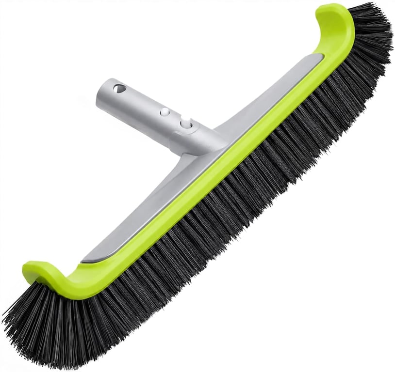 17.5-Inch Curved Pro Pool Brush Head for All Pool Surfaces