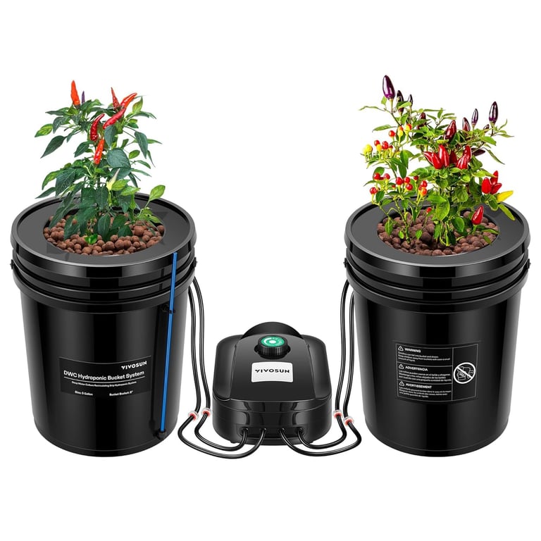 VIVOSUN 2-Bucket DWC Hydroponic System