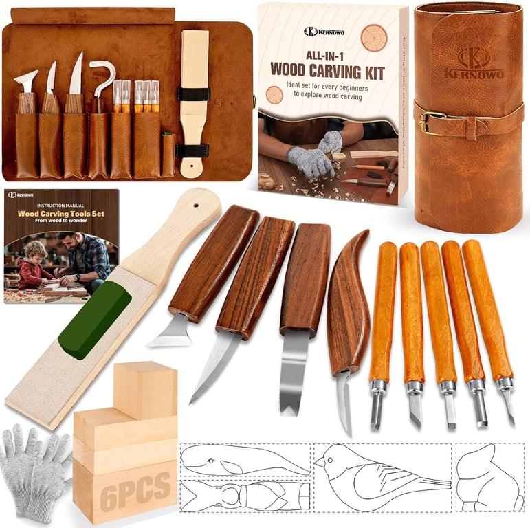 K KERNOWO 24‑Piece Carving Kit