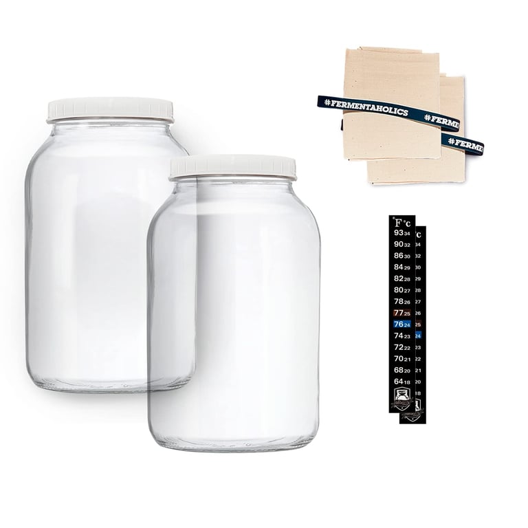 Fermentaholics Kombucha Glass Jar Set
