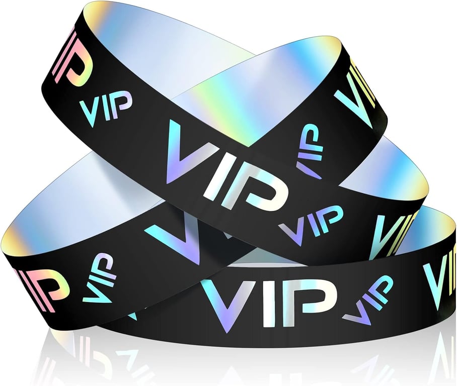 Teling 500 Pcs VIP Plastic Wristbands for Events