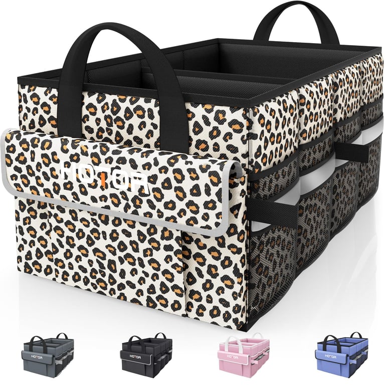 HOTOR Trunk Organizer - Brown Leopard