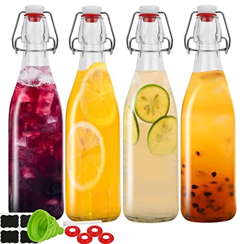 ZEBEIYU 32 oz Swing Top Bottles 4 Pack